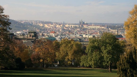 Riegrovy sady – oblast hlavního výhledu na Pražský hrad