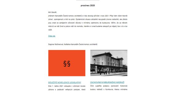 NEWSLETTER České komory architektů č.12