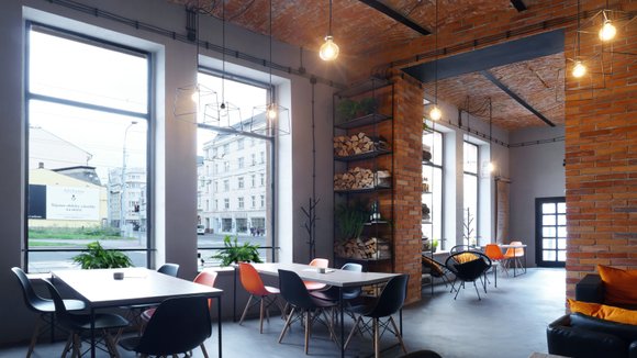 Industriální kavárna v centrum Ostravy