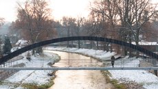 Lávka přes Divokou Orlici v Žamberku