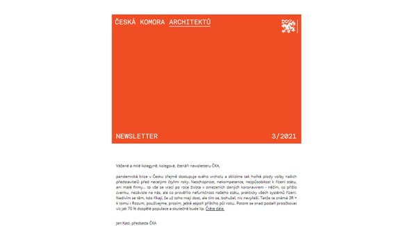 NEWSLETTER České komory architektů č.3