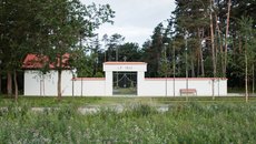 Předprostor lesního hřbitova v Srbsku