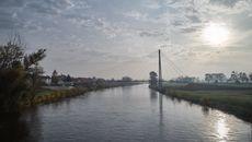 Lávka přes Vltavu v Lužci nad Vltavou